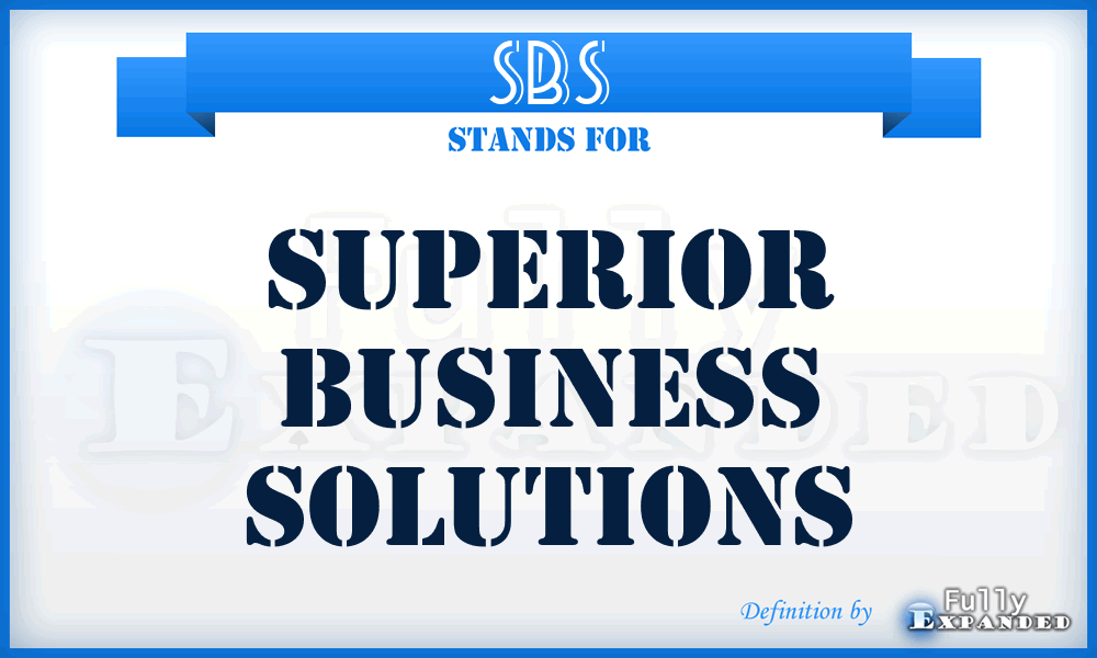 SBS - Superior Business Solutions