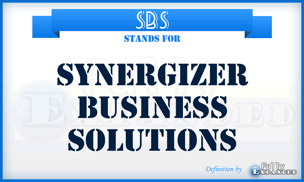 SBS - Synergizer Business Solutions
