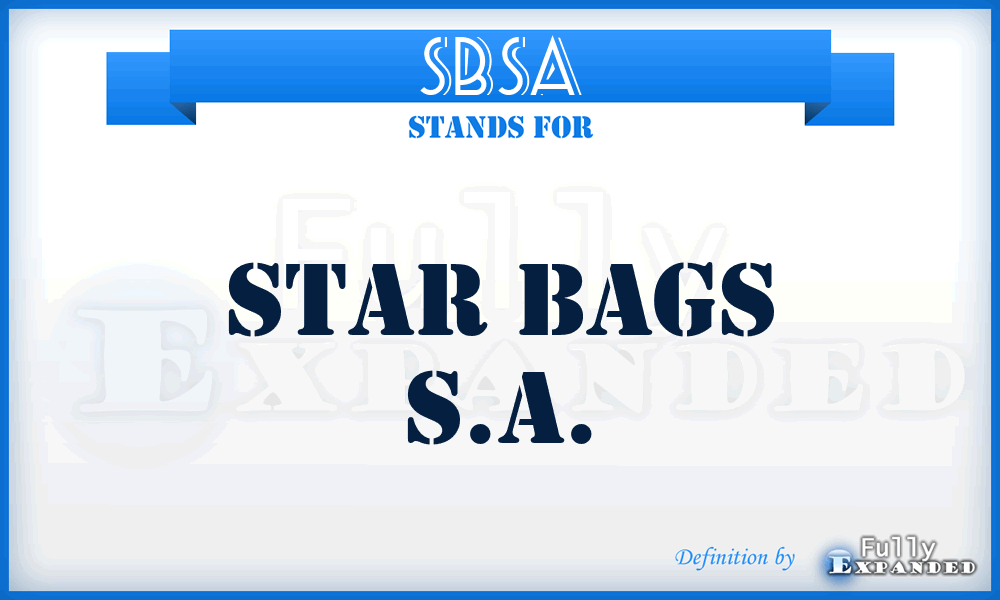 SBSA - Star Bags S.A.