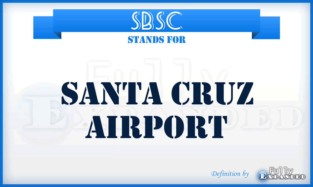 SBSC - Santa Cruz airport
