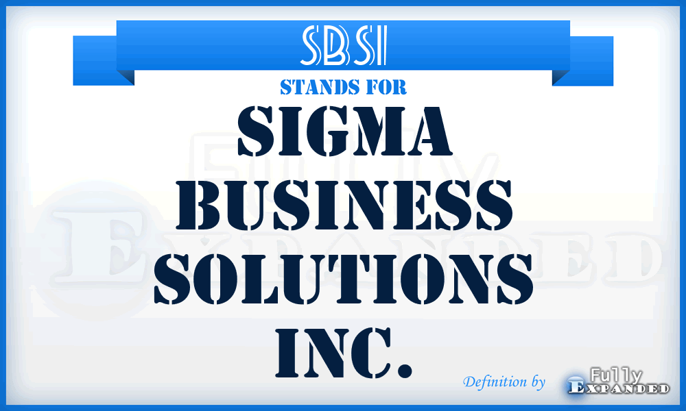 SBSI - Sigma Business Solutions Inc.