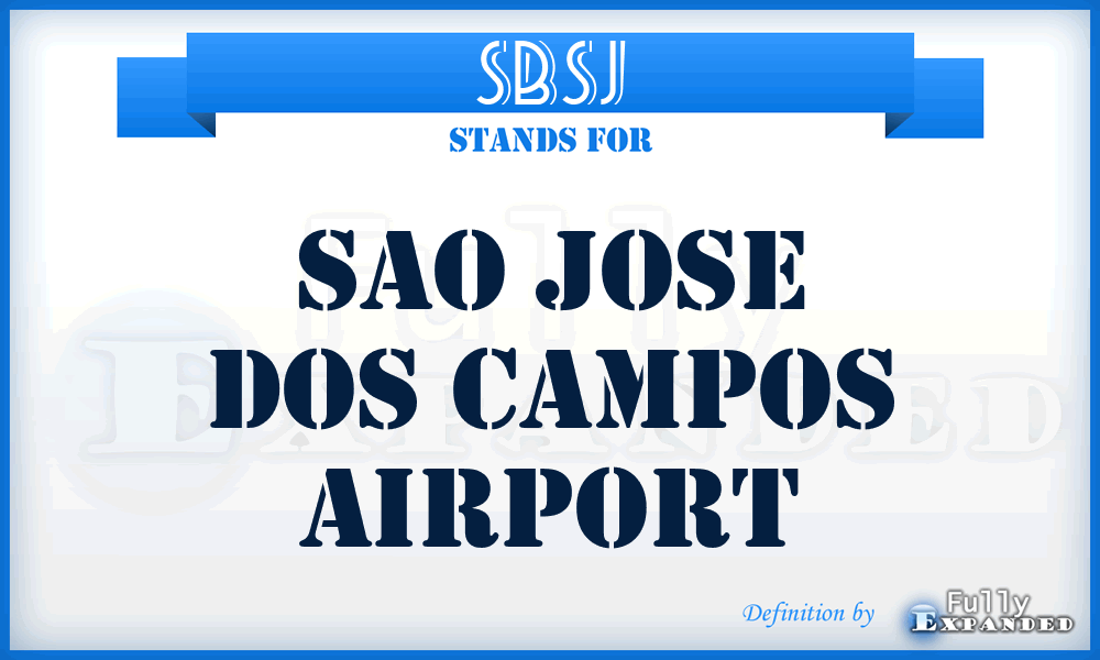 SBSJ - Sao Jose Dos Campos airport