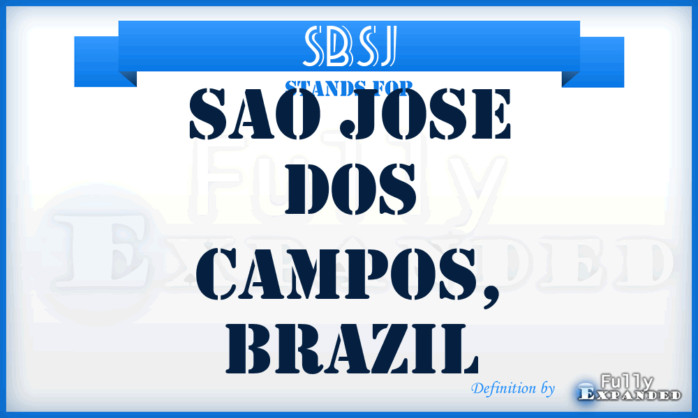 SBSJ - Sao Jose dos Campos, Brazil