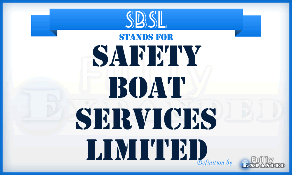 SBSL - Safety Boat Services Limited