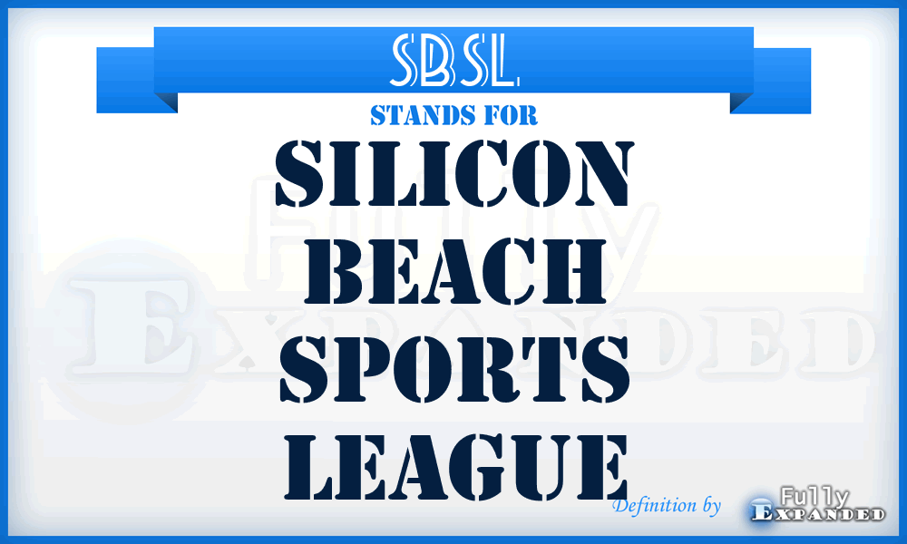 SBSL - Silicon Beach Sports League