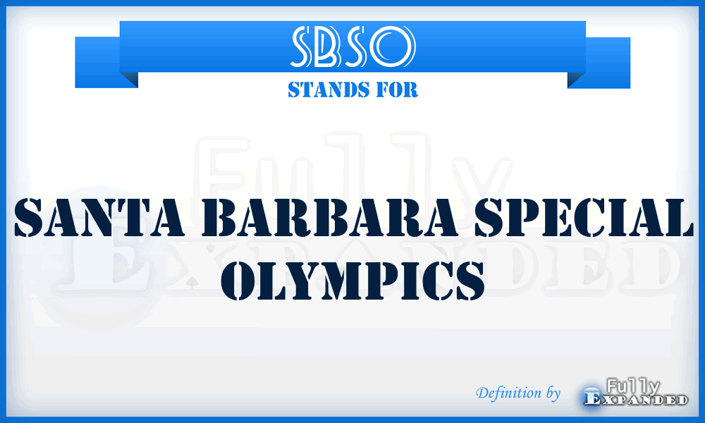 SBSO - Santa Barbara Special Olympics