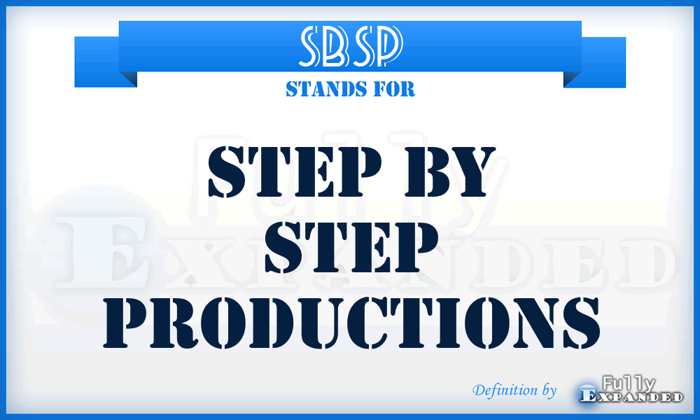 SBSP - Step By Step Productions