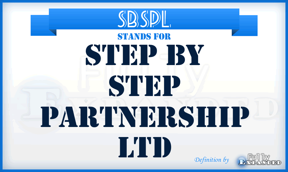 SBSPL - Step By Step Partnership Ltd