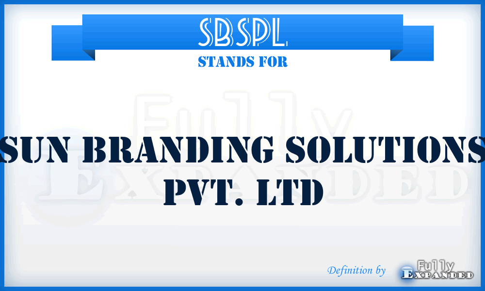 SBSPL - Sun Branding Solutions Pvt. Ltd