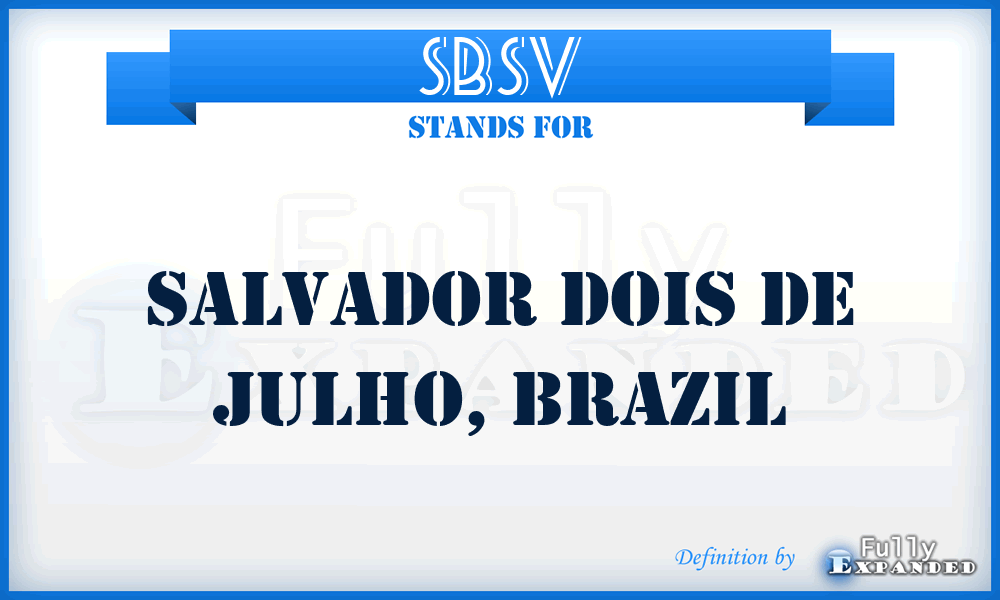 SBSV - Salvador Dois de Julho, Brazil