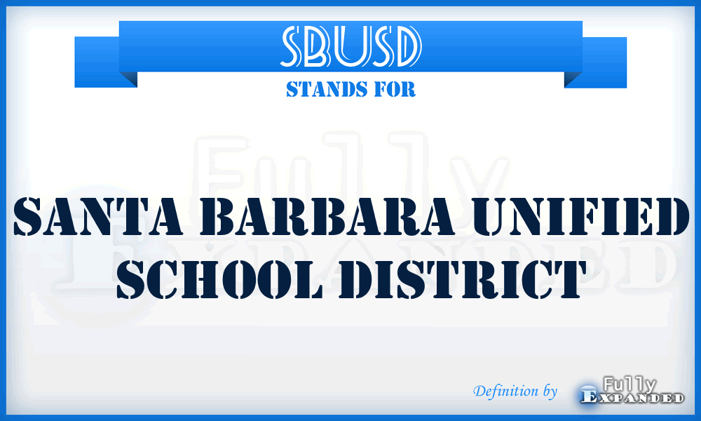 SBUSD - Santa Barbara Unified School District