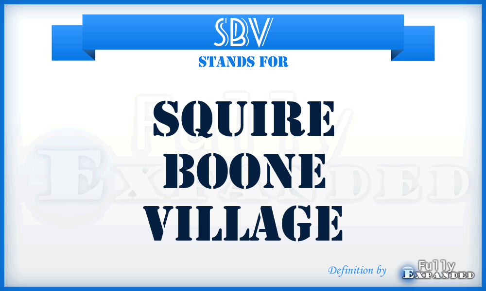 SBV - Squire Boone Village