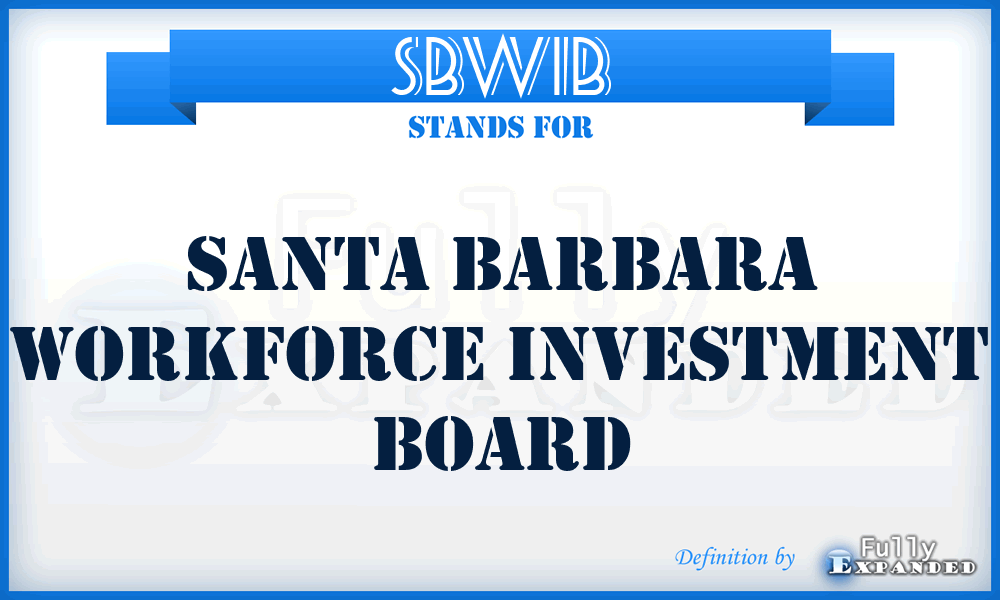 SBWIB - Santa Barbara Workforce Investment Board