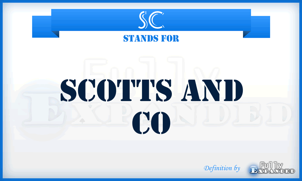 SC - Scotts and Co