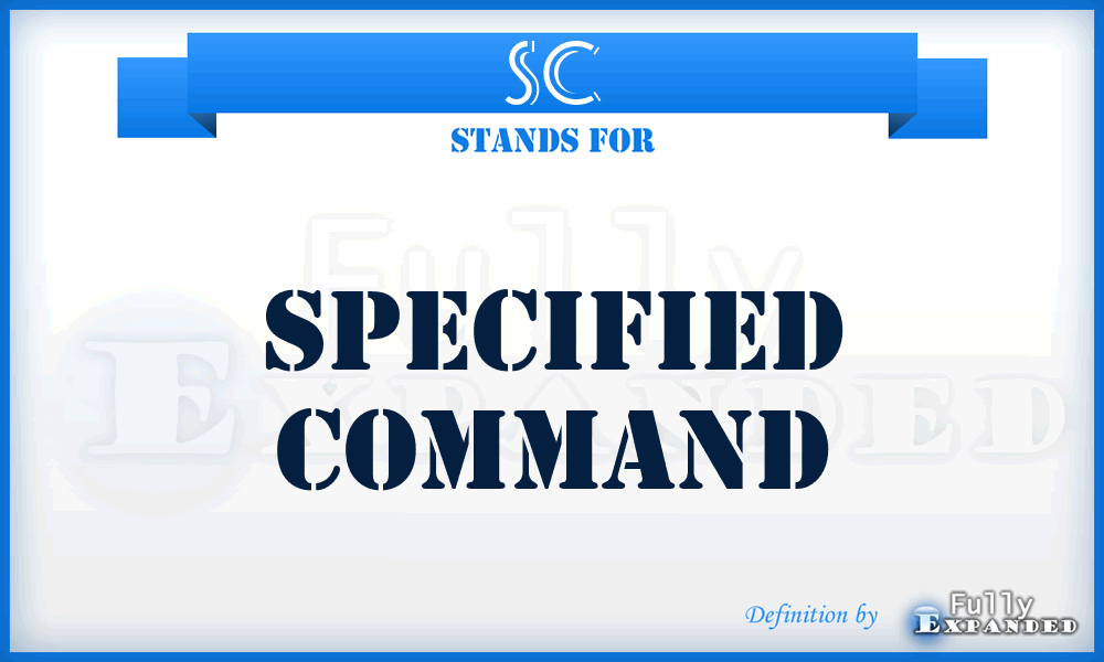 SC - Specified Command