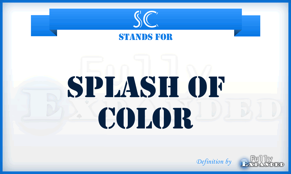 SC - Splash of Color