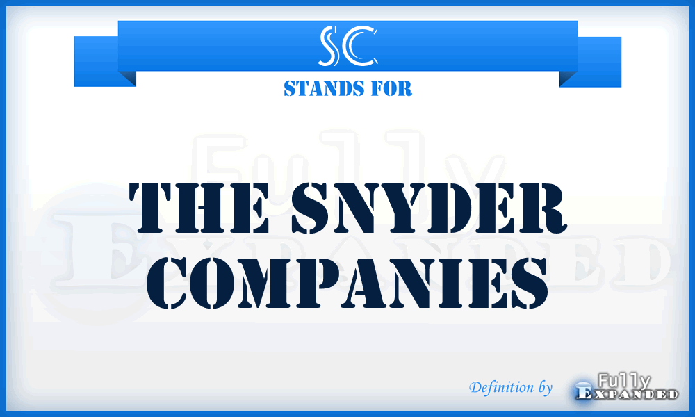 SC - The Snyder Companies