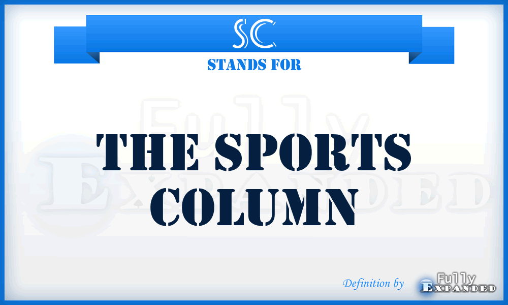 SC - The Sports Column
