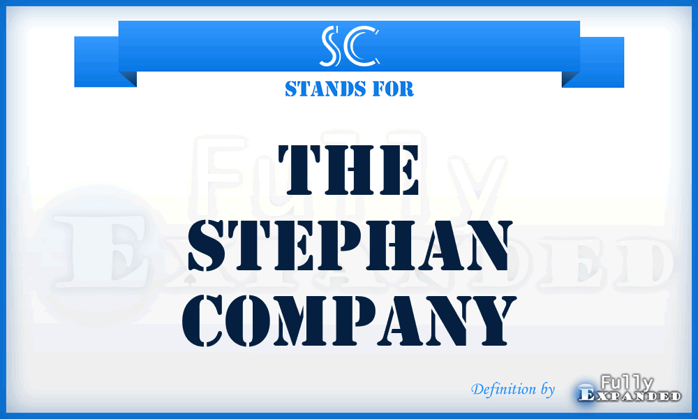 SC - The Stephan Company