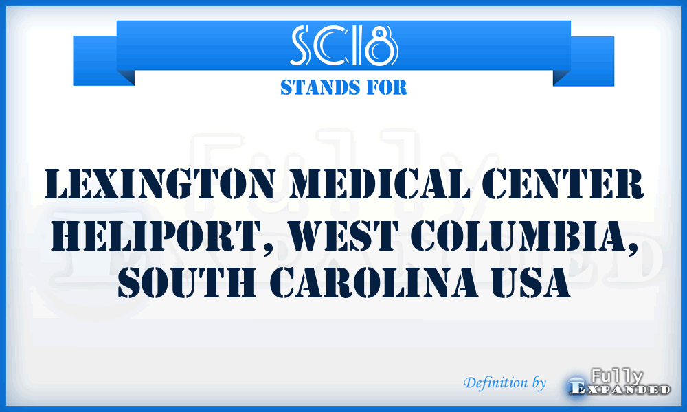 SC18 - Lexington Medical Center Heliport, West Columbia, South Carolina USA