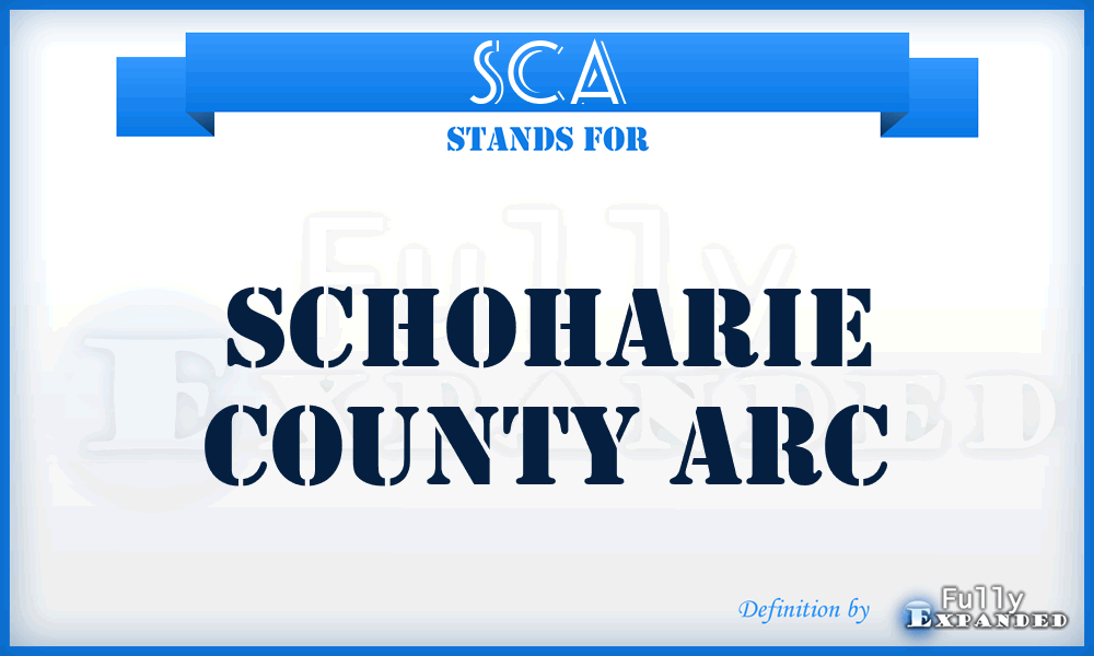 SCA - Schoharie County Arc