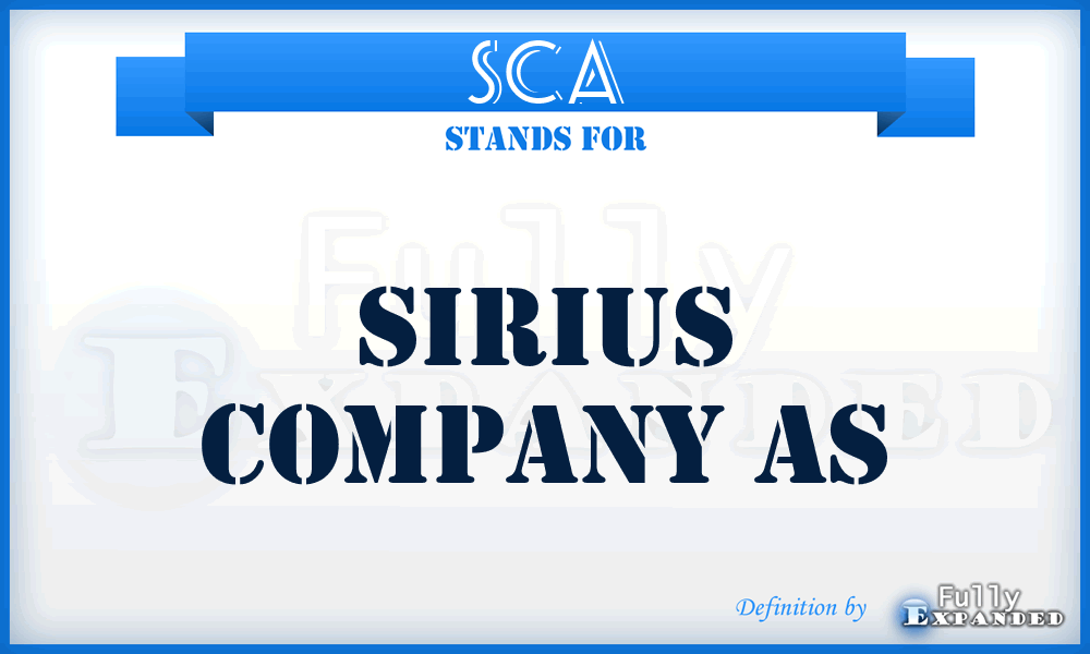 SCA - Sirius Company As