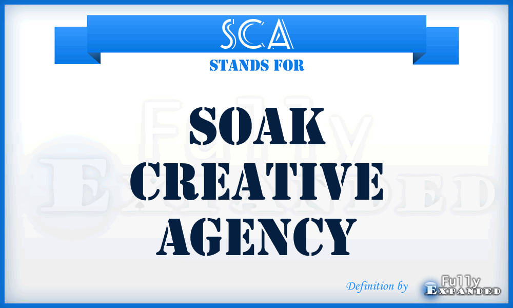SCA - Soak Creative Agency