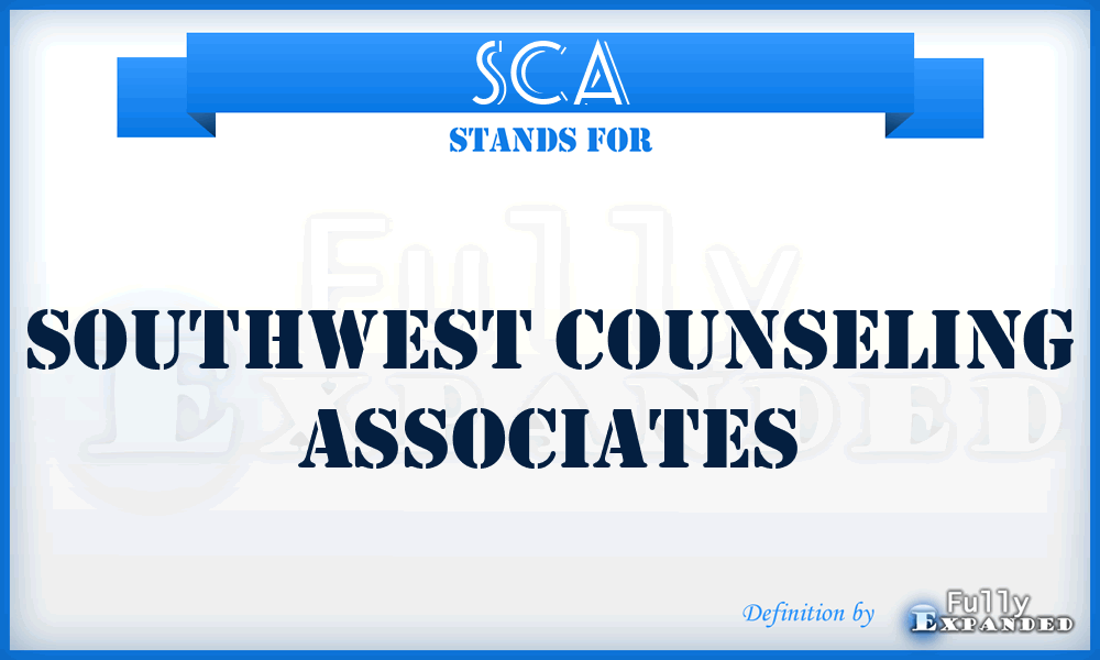 SCA - Southwest Counseling Associates