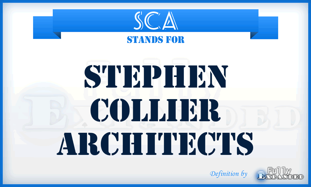 SCA - Stephen Collier Architects
