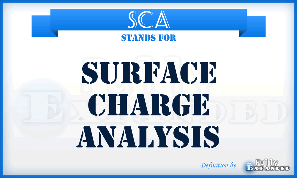 SCA - Surface Charge Analysis