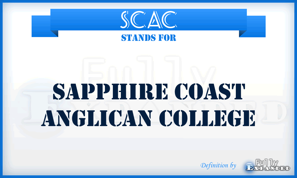 SCAC - Sapphire Coast Anglican College