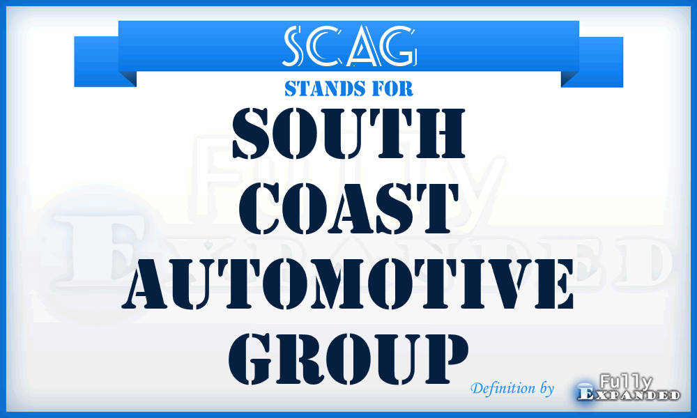 SCAG - South Coast Automotive Group