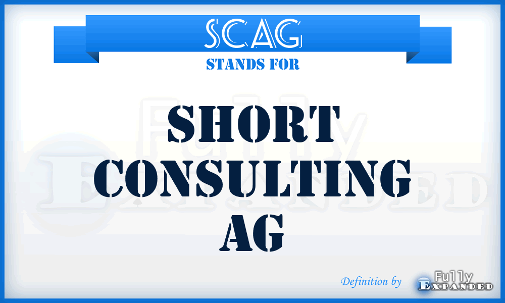 SCAG - Short Consulting AG