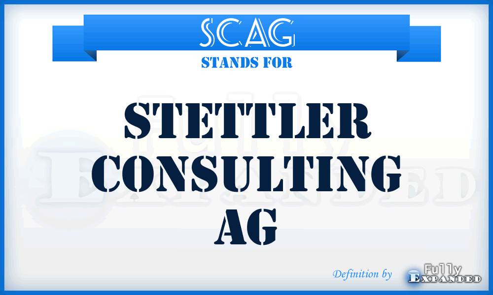 SCAG - Stettler Consulting AG
