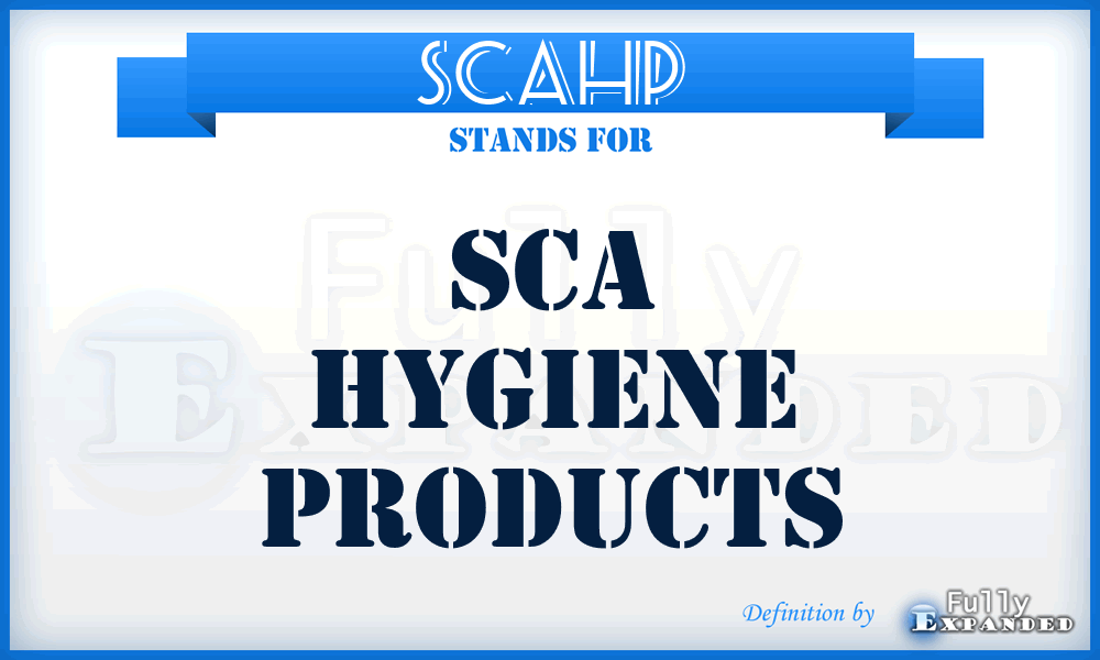 SCAHP - SCA Hygiene Products