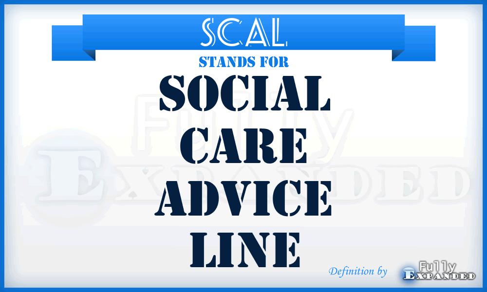 SCAL - Social Care Advice Line