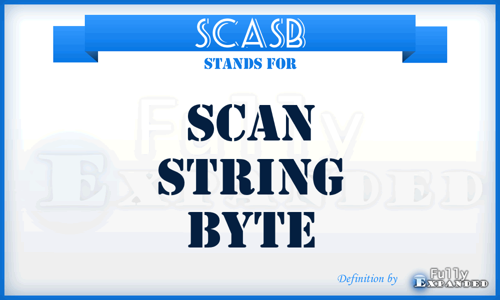 SCASB - Scan String Byte