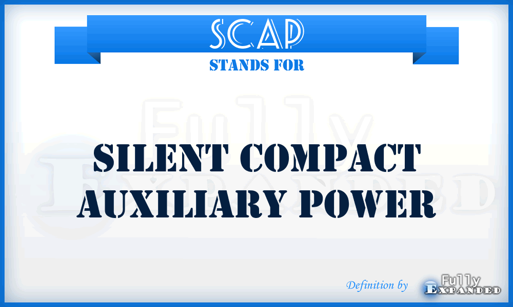SCAP - silent compact auxiliary power