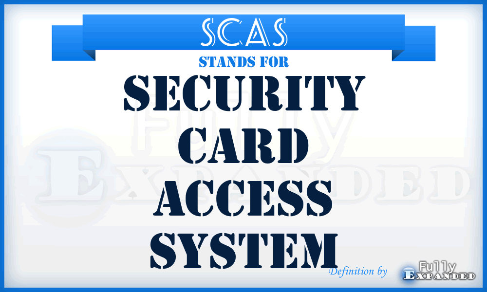 SCAS - Security Card Access System