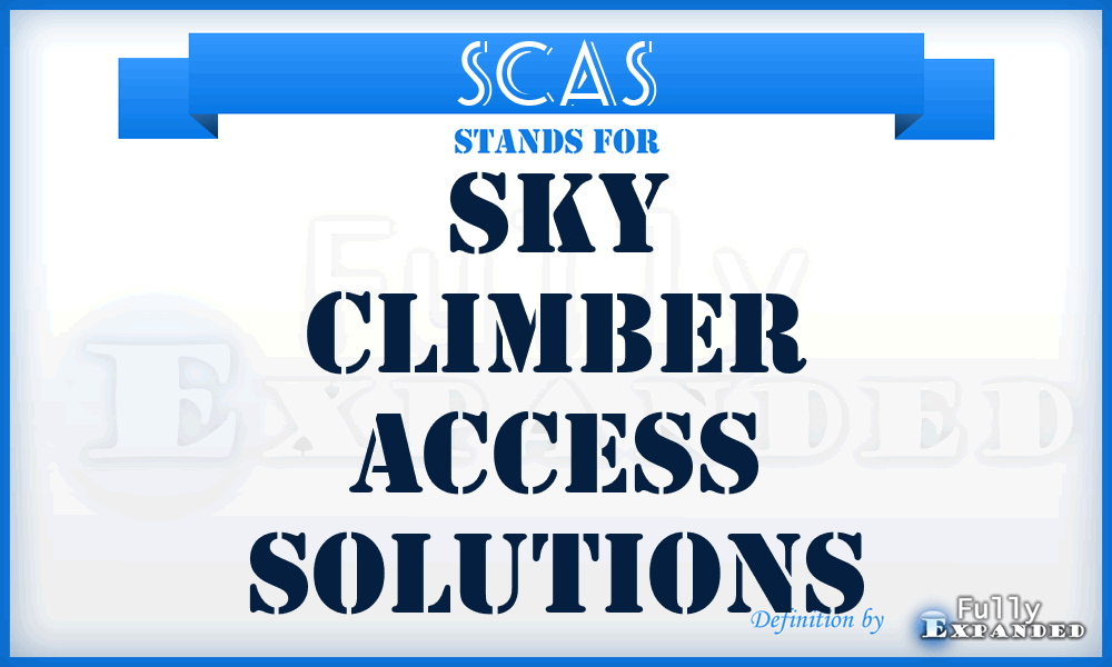 SCAS - Sky Climber Access Solutions