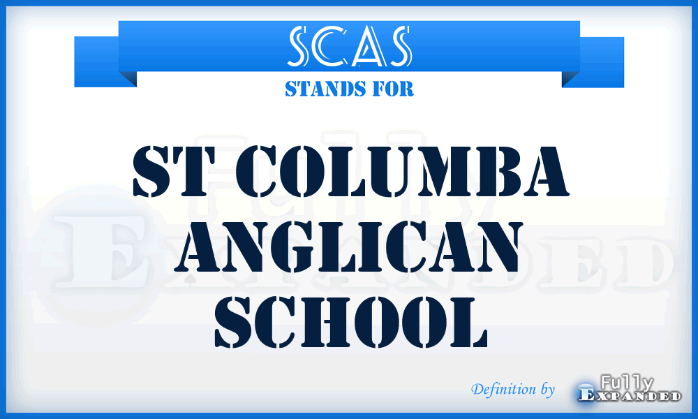 SCAS - St Columba Anglican School