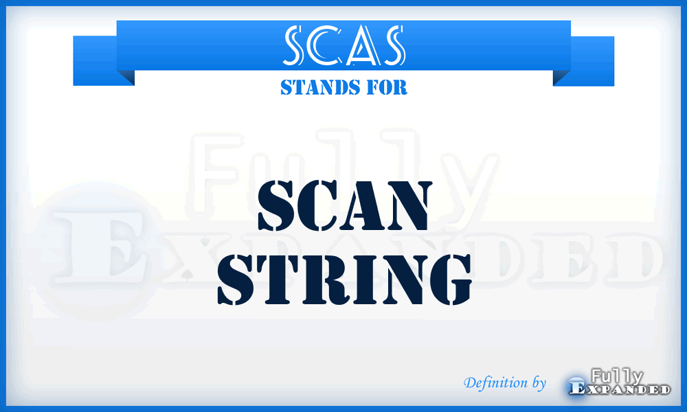 SCAS - scan string