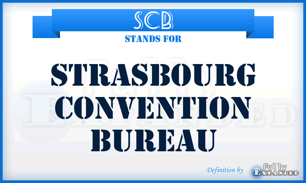 SCB - Strasbourg Convention Bureau