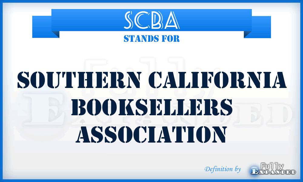 SCBA - Southern California Booksellers Association