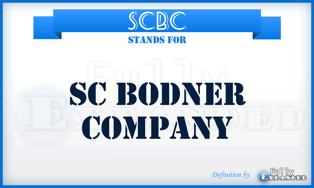 SCBC - SC Bodner Company