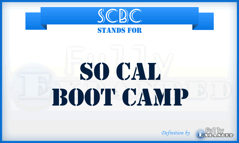 SCBC - So Cal Boot Camp