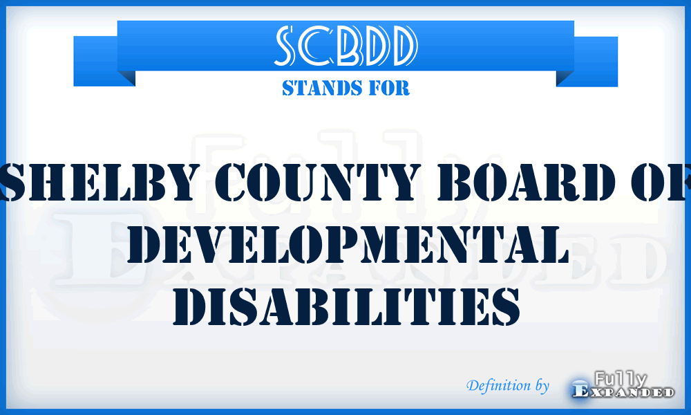 SCBDD - Shelby County Board of Developmental Disabilities