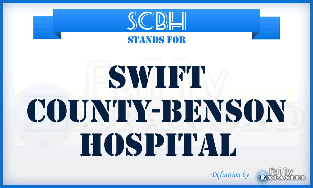 SCBH - Swift County-Benson Hospital