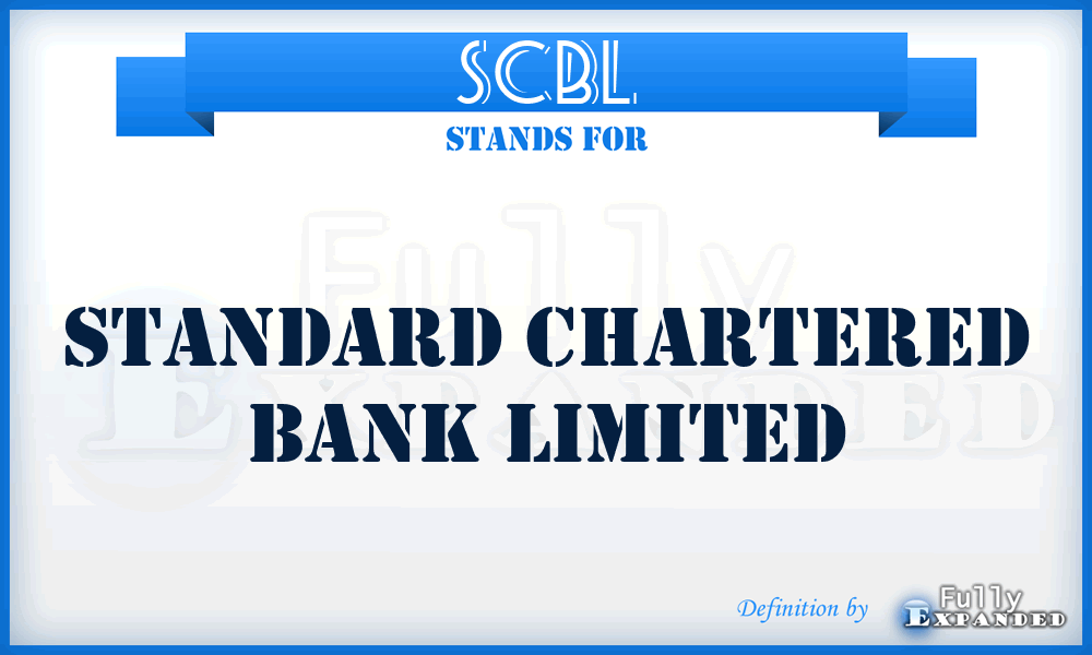 SCBL - Standard Chartered Bank Limited