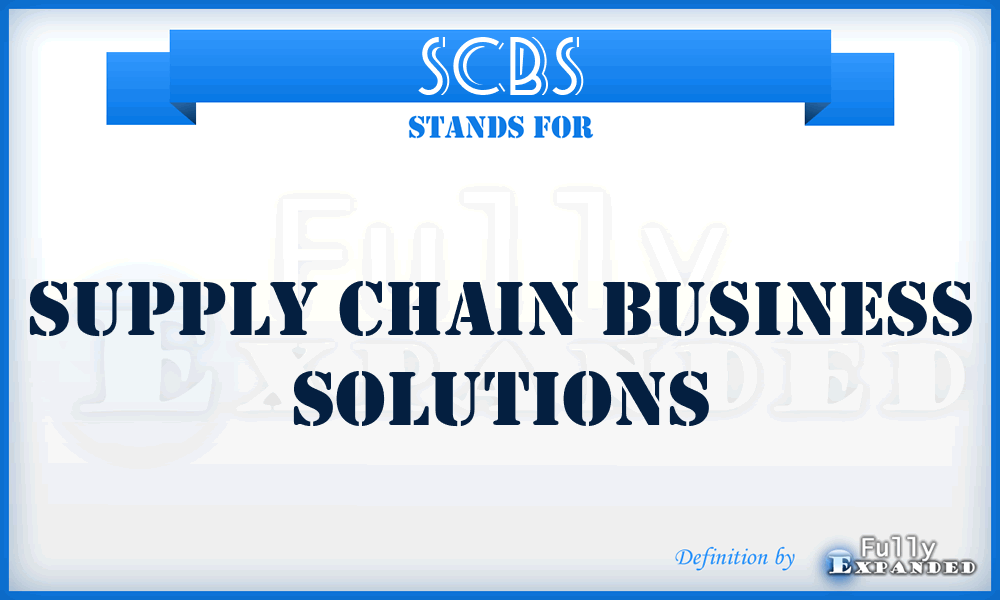 SCBS - Supply Chain Business Solutions